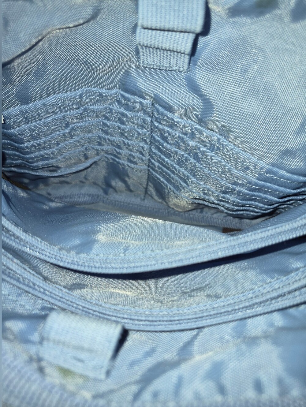 Brown Nylon Baggallini Crossbody bag featuring multiple exterior zipper pockets - Picture 4 of 8